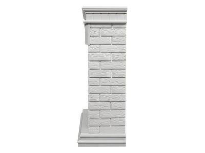 Электрокамин с широким очагом 2D Electrolux EFP/P-3020LS с порталом Firelight Bricks 30 кирпич белый/белая эмаль фото #4