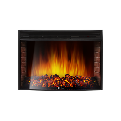 Электрокамин с широким очагом 2D Electrolux EFP/P-3320RLS с порталом Firelight Bricks 30 кирпич белый/белая эмаль фото #2