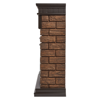 Электрокамин с широким очагом 2D Electrolux EFP/P-2520LS с порталом Firelight Bricks WOOD 25 камень темный, шпон венге фото #3