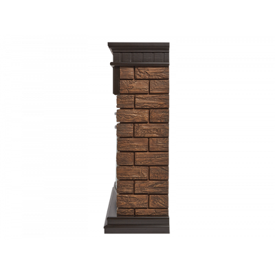 Электрокамин с широким очагом 2D Electrolux EFP/P-3020LS с порталом Firelight Bricks WOOD 30 камень темный, шпон венге фото #3