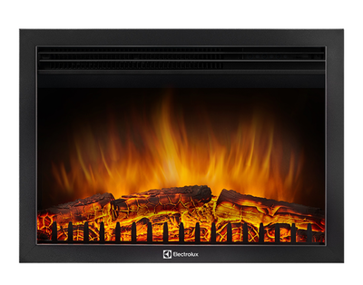 Электрокамин с широким очагом 2D Electrolux EFP/P-2520LS с порталом Firelight Bricks Wood 25 камень корич., шпон тем. дуб фото #2