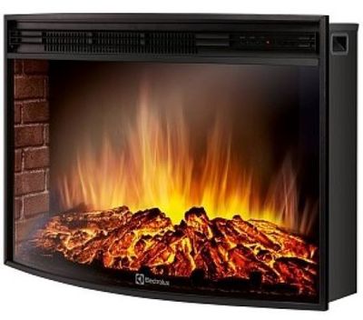 Электрокамин с широким очагом 2D Electrolux EFP/P-3320RLS с порталом Firelight Bricks Wood 30 камень корич., шпон тем. дуб фото #2