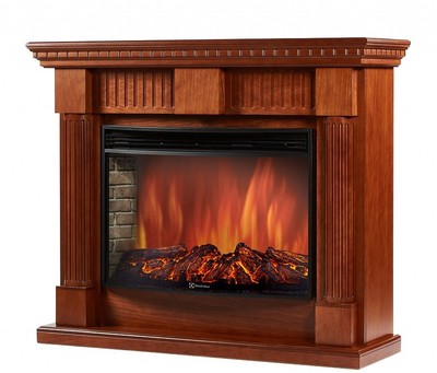 Электрокамин с широким очагом 2D Electrolux EFP/P-3320RLS с порталом Firelight Colonna 30 дуб фото #2