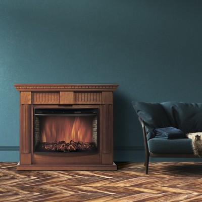 Электрокамин с широким очагом 2D Electrolux EFP/P-3320RLS с порталом Firelight Colonna 30 дуб фото #3