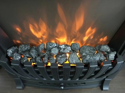 Электрокамин с классическим очагом 2D Electrolux EFP/P-1020LS с порталом Firelight Grado Classic графит, черный фото #7