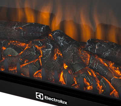 Электрокамин с широким очагом 2D Electrolux EFP/P-2520LS N с порталом Firelight Bianco 25 шпон белёный дуб фото #6
