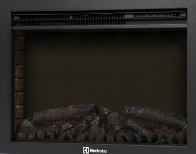 Электрокамин с широким очагом 2D Electrolux EFP/P-2520LS N с порталом Firelight Bricks 25 камень белый, белая эмаль фото #8