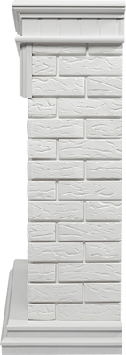 Электрокамин с широким очагом 2D Electrolux EFP/P-2520LS N с порталом Firelight Bricks 25 камень белый, белая эмаль фото #9