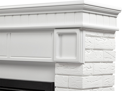 Электрокамин с широким очагом 2D Electrolux EFP/P-2520LS N с порталом Firelight Bricks 25 камень белый, белая эмаль фото #10