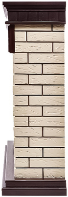 Электрокамин с широким очагом 2D Electrolux EFP/P-2520LS N с порталом Firelight Bricks 25 камень бежевый, шпон темный дуб фото #12
