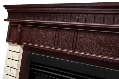 Электрокамин с широким очагом 2D Electrolux EFP/P-2520LS N с порталом Firelight Bricks 25 камень бежевый, шпон темный дуб фото #10