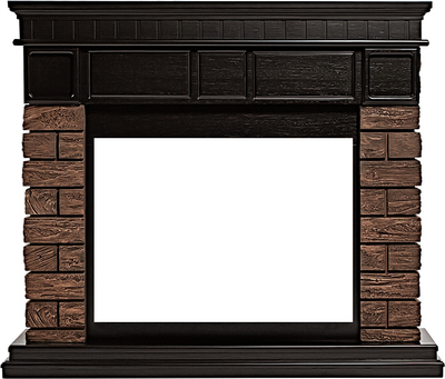 Электрокамин с широким очагом 2D Electrolux EFP/P-2520LS N с порталом Firelight Bricks Wood 25 камень коричневый, шпон темный дуб фото #2