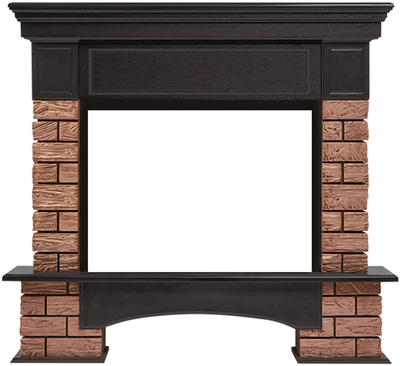 Электрокамин с широким очагом 2D Electrolux EFP/P-2520LS N с порталом Firelight Forte Wood 25 камень темный, шпон венге фото #2