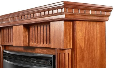 Электрокамин с широким очагом 2D Electrolux EFP/P-2520LS с порталом Firelight Colonnа 25 дуб фото #4