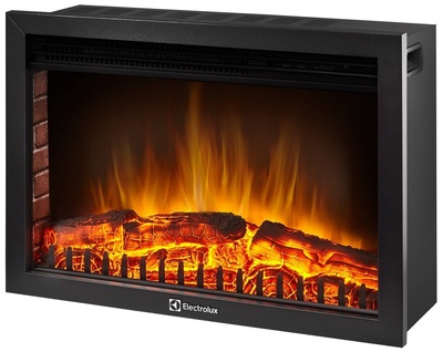 Электрокамин с широким очагом 2D Electrolux EFP/P-2520LS с порталом Firelight Forte Wood 25 камень коричневый, шпон темный дуб фото #2