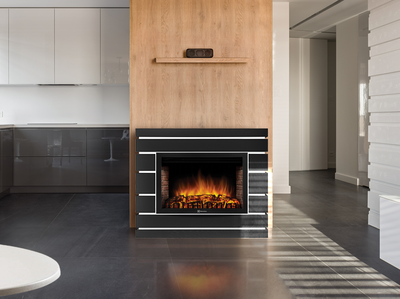 Электрокамин с широким очагом 2D Electrolux EFP/P-2520LS с порталом Firelight Moderno 25 черный дуб фото #9