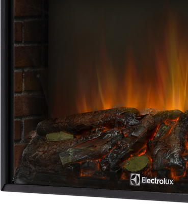 Электрокамин с широким очагом 2D Electrolux EFP/P-2720RLS N с порталом Firelight Prestigio 25 камень белый, шпон белый дуб фото #6
