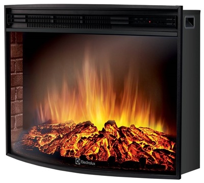 Электрокамин с широким очагом 2D Electrolux EFP/P-2720RLS с порталом Firelight Forte 25S камень белый, темный дуб фото #2