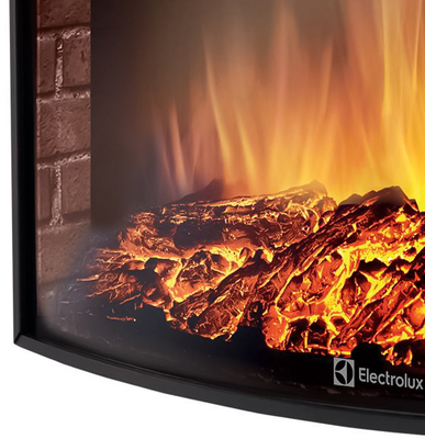 Электрокамин с широким очагом 2D Electrolux EFP/P-2720RLS с порталом Firelight Prestigio 25 камень белый, шпон белый дуб фото #4