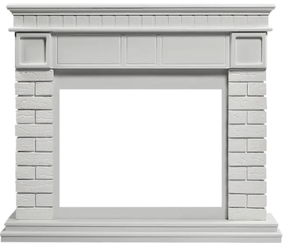Электрокамин с широким очагом 2D Electrolux EFP/P-3020LS N с порталом Firelight Bricks 30 камень белый, белая эмаль фото #2