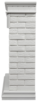 Электрокамин с широким очагом 2D Electrolux EFP/P-3020LS N с порталом Firelight Bricks 30 камень белый, белая эмаль фото #7