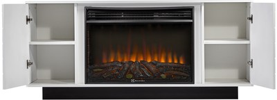 Электрокамин с широким очагом 2D Electrolux EFP/P-3020LS N с порталом Firelight Como 30 белый, черный фото #8