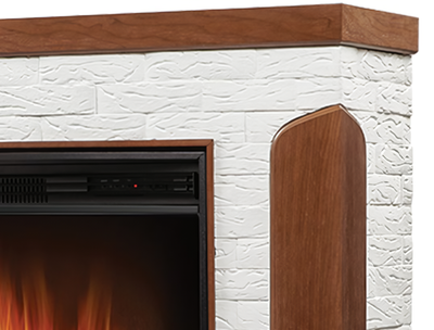 Электрокамин с широким очагом 2D Electrolux EFP/P-3020LS N с порталом Firelight Prestigio 30 камень белый, шпон дуб фото #8