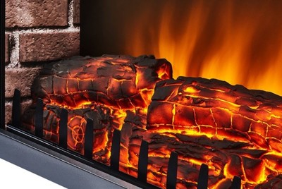 Электрокамин с широким очагом 2D Electrolux EFP/P-3020LS с порталом Firelight Como 30 белый, черный фото #4