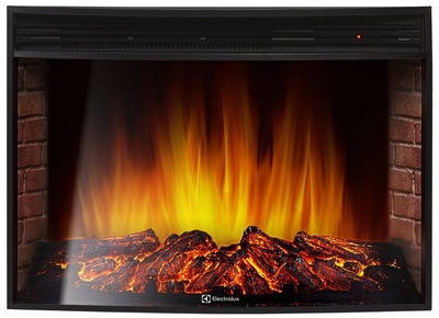 Электрокамин с широким очагом 2D Electrolux EFP/P-3320RLS с порталом Firelight Scala 30 сланец скалистый белый, тёмный дуб фото #4