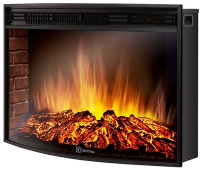 Электрокамин с широким очагом 2D Electrolux EFP/P-3320RLS с порталом Firelight Scala 30 сланец скалистый серый, шпон венге фото #3