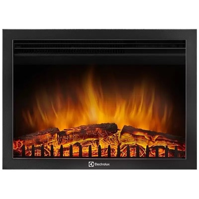 Электрокамин с широким очагом 2D Electrolux EFP/P-2520LS с порталом Firelight Excalibur 25 камень белый, шпон венге фото #4