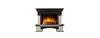 Электрокамин с широким очагом 2D Electrolux EFP/P-3320RLS с порталом Firelight Forte 30S камень белый, темный дуб фото #2