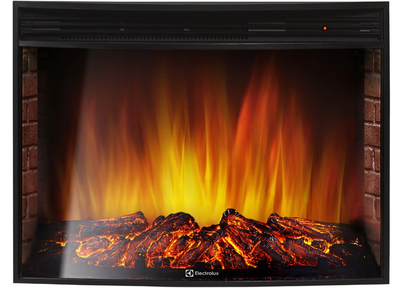 Электрокамин с широким очагом 2D Electrolux EFP/P-2720RLS с порталом Firelight Forte Wood 25 камень тем., шпон венге фото #2