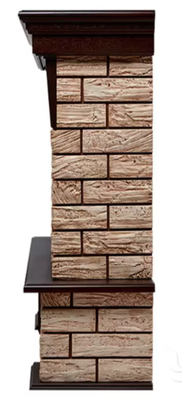 Электрокамин с широким очагом 2D Electrolux EFP/P-2720RLS с порталом Firelight Forte Wood 25 камень тем., шпон венге фото #3