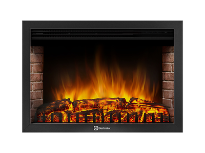 Электрокамин с широким очагом 2D Electrolux EFP/P-3020LS с порталом Firelight Forte Wood 30 камень коричневый, шпон темный дуб фото #6