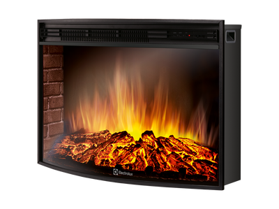 Электрокамин с широким очагом 2D Electrolux EFP/P-3320RLS с порталом Firelight Forte Wood 30 камень коричневый, шпон темный дуб фото #4