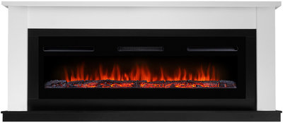 Линейный электрокамин Electrolux Infinity EFP/P-1600ULS с порталом Firelight Canto Long белый, черный