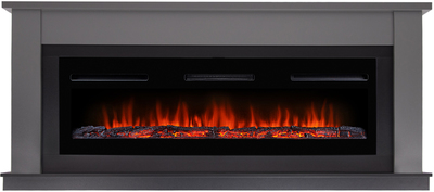 Линейный электрокамин Electrolux Infinity EFP/P-1600ULS с порталом Firelight Canto Long графит, черный