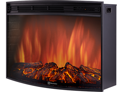 Электрокамин с широким очагом 2D Electrolux EFP/P-3320RLS с порталом Firelight Loft 30 камень белый, белая эмаль фото #2