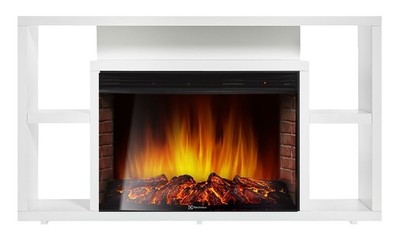 Электрокамин с широким очагом 2D Electrolux EFP/P-3320RLS с порталом Firelight Multimedia 30 белый