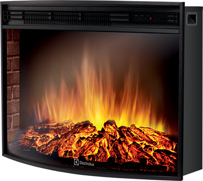 Электрокамин с широким очагом 2D Electrolux EFP/P-2720RLS с порталом Firelight Pietra Nuovo 25 камень сланец чёрный, шпон венге фото #2