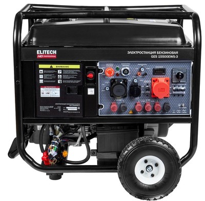 Бензиновый генератор Elitech GES 15500ЕWS-3 фото #12