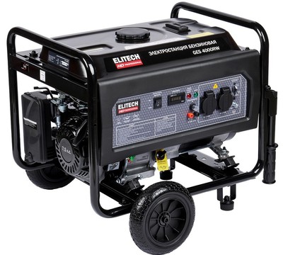 Бензиновый генератор Elitech GES 4000RW