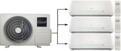 Мульти-сплит система Eurohoff SMART MULTI EMMULT-30/3/EMMULT-09*3 (2024)