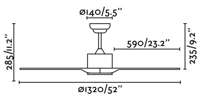 Вентилятор без подсветки Faro Barcelona Luzon DC фото #4