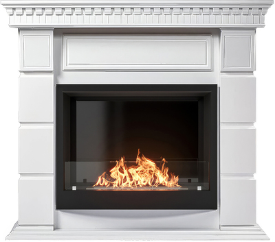 Напольный биокамин Firelight BFP/P-2520 с порталом Elegante 25 белый