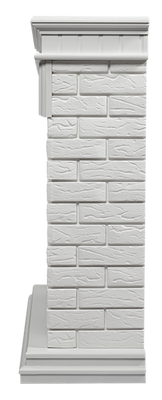 Широкий портал Firelight Bricks 30 камень белый, белая эмаль фото #7