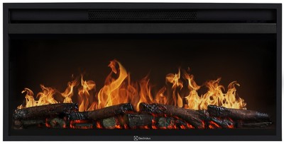 Электрокамин с широким очагом 2D Electrolux EFP/P-3620LS с порталом Firelight California 36, молочный фото #3