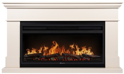 Линейный электрокамин Electrolux EFP/P-4220LS с порталом Firelight California 42, молочный