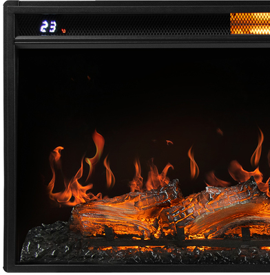 Электрокамин с широким очагом 2D Royal Thermo Aurora RTFP/P-AR40LS с порталом Firelight Lindos 40, светло-серый, р/в фото #6